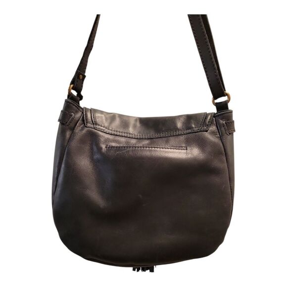 The Sak Black Serrano Leather Saddle Bag Crossbody - Picture 5 of 7